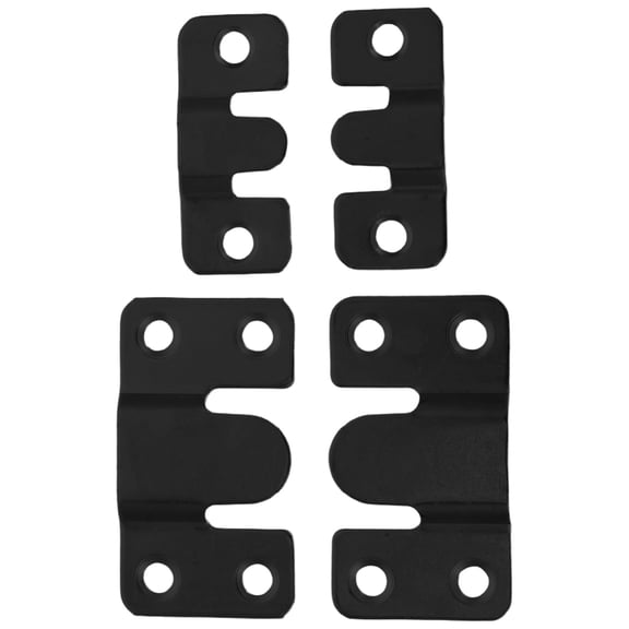 BESTYASH 4Pcs Black Picture Frame Mount Brackets Heavy Duty Flush Mount Interlocking Hardware for Home Use