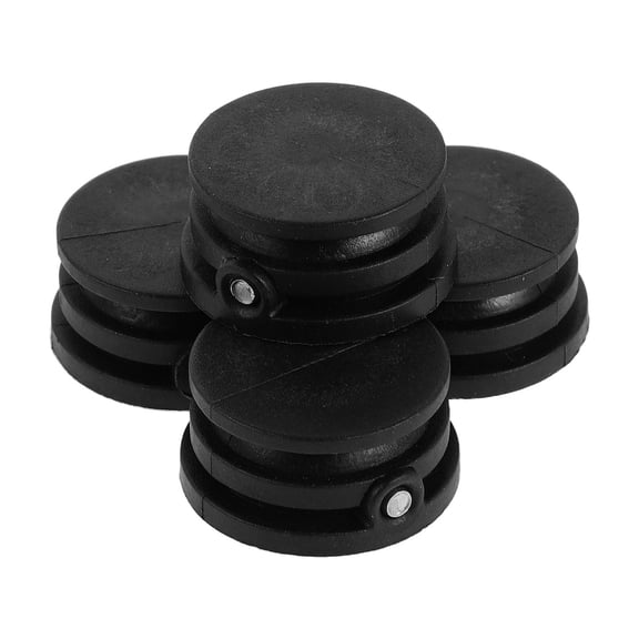 BESTYASH 4-Pack Black Surfboard Foot Rope Plugs with PVC Leash Connectors for Paddleboards and Kayaks