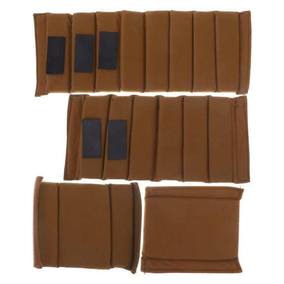 BESTYASH 4-Pack Light Brown Camera Bag Inserts with Adjustable Hook and Straps for Compartment Organization