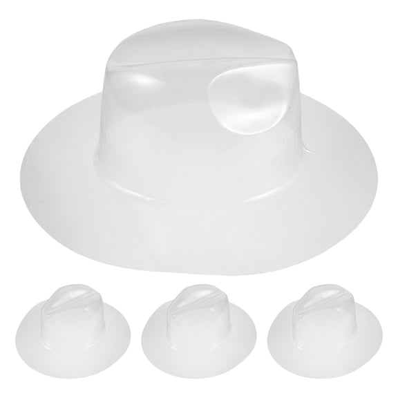 BESTYASH 4Pcs Clear Cowboy Hat Shaper Insert for Desktop Hat Rack and Suitcase Packing Use