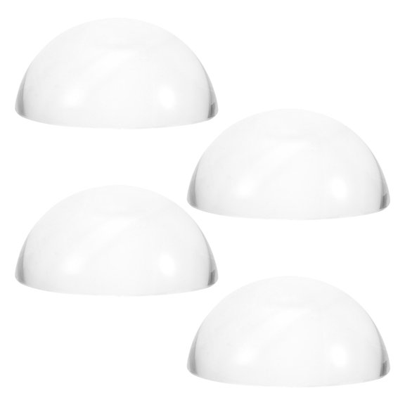 BESTYASH 4Pcs Clear Glass Paperweight Dome Shape for Sewing Fabric Pattern Drafting and Calligraphy Decor