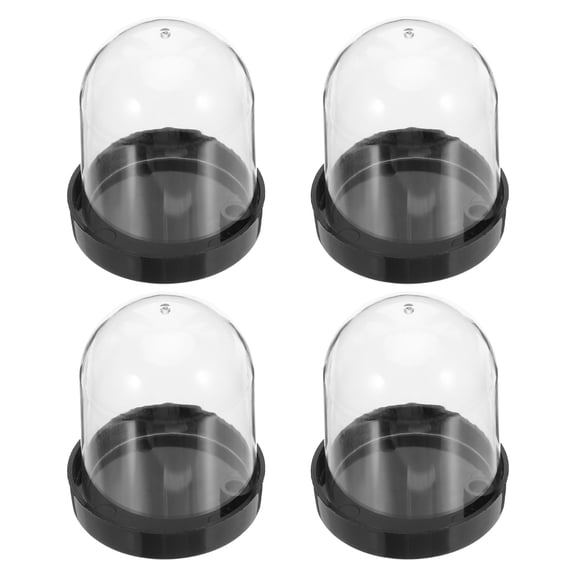 BESTYASH 4Pcs Clear Plastic Craft Dome Covers for Holiday Snow Globe Scenes and Tabletop Display
