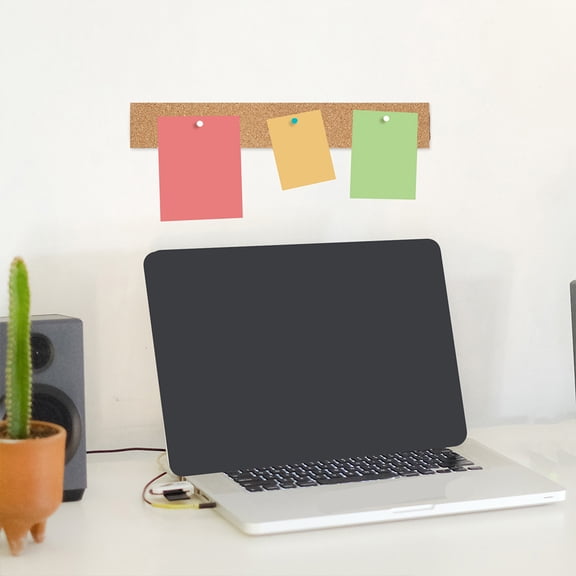 BESTYASH 4Pcs Cork Photo Wall Strips Light Brown Simple Elegant Frameless Bulletin Bars
