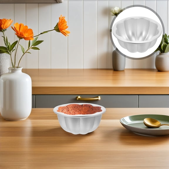 BESTYASH 4Pcs Creative Pumpkin Cake Mold Aluminum Alloy Nonstick Baking Mould for Kitchen