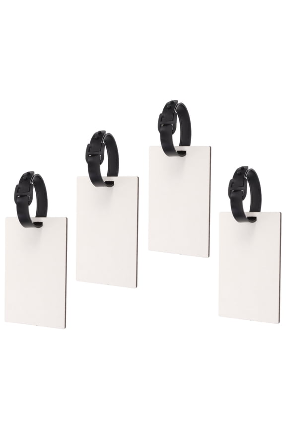4-Pack Blank Luggage Tags Density Board for , Holidays, Family Trips and Vacation Accessories