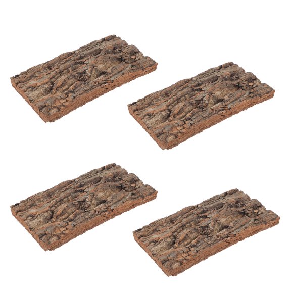 BESTYASH 4Pcs Decorative Cork Bark Pieces for Terrarium and Outdoor Use with Authentic Natural Wood Texture