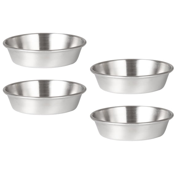 BESTYASH 4Pcs Dipping Dishes Silver Condiment Holding Bowls for Kitchen Utensils Use
