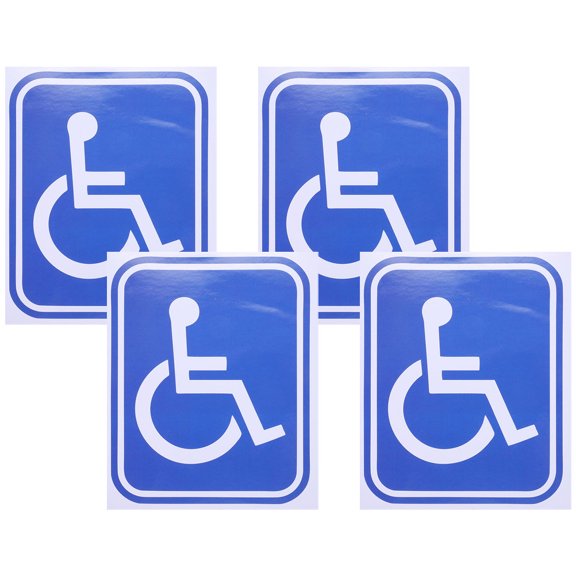 BESTYASH 4Pcs Disability Sticker Blue Disabled Wheelchair Symbol for Elevator Restroom and Public Doors