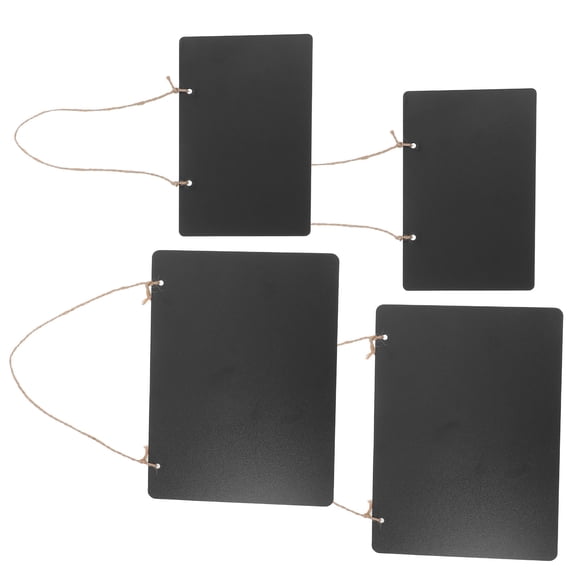 BESTYASH 4Pcs Double Sided Erasable Message Board Wooden Hanging Sign For Kitchen Home Office Decor