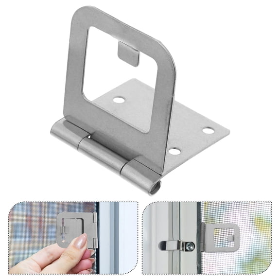BESTYASH 4Pcs Durable Stainless Steel Screen Window Lock Catch with Concealed Installation Design
