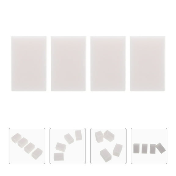 BESTYASH Set of 4 White Rubber Carving Blocks with Smooth, Easy-to-Carve for Art and Craft