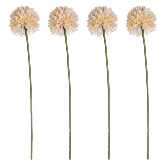 BESTYASH 4-Pack Light Yellow Artificial Dandelion Flowers for Wedding, Party, Home Decor, Floral Arrangement, and Craft Use