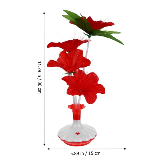 BESTYASH 4Pcs Floral Vase Light LED Decorative Table Lamp with Vase Base for Night Ambiance