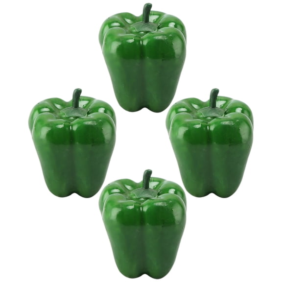 BESTYASH 4Pcs Foam Artificial Green Pepper Models for Home Kitchen and Coffee House Decor