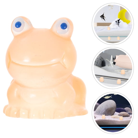 BESTYASH 4Pcs Frog Mini Figurines Orange Resin Decoration For Indoor Decor And Outdoor Space