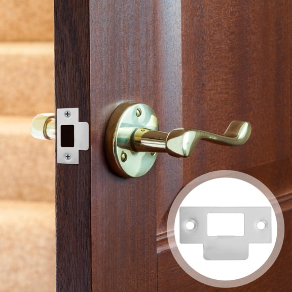 BESTYASH 4-Pack Stainless Steel Door Reinforcement Plates with Finish for Enhanced Deadbolt Security and Home