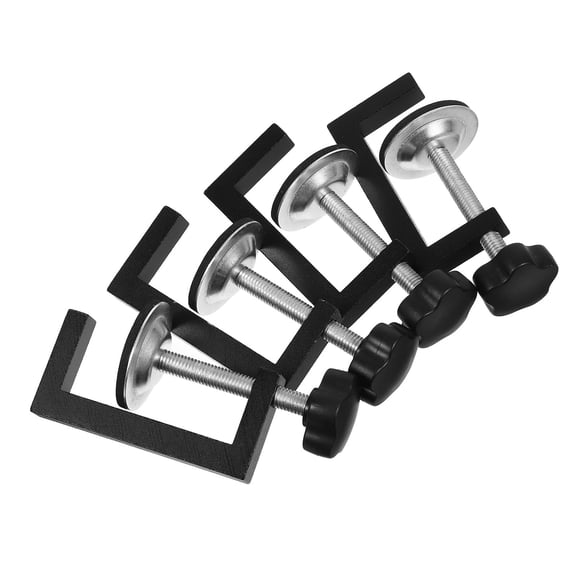 BESTYASH 4Pcs Furniture Clips for Wicker Sectional Black Aluminum Strong Fixation Clamps