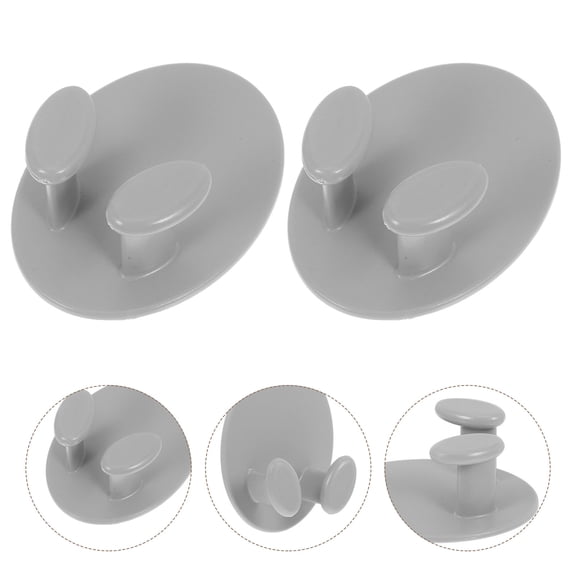 BESTYASH 4-Pack Grey Adhesive Plug Organizer Hooks, Multi-Functional Cord Holders for Power Plugs, Keys, and Small Accessories