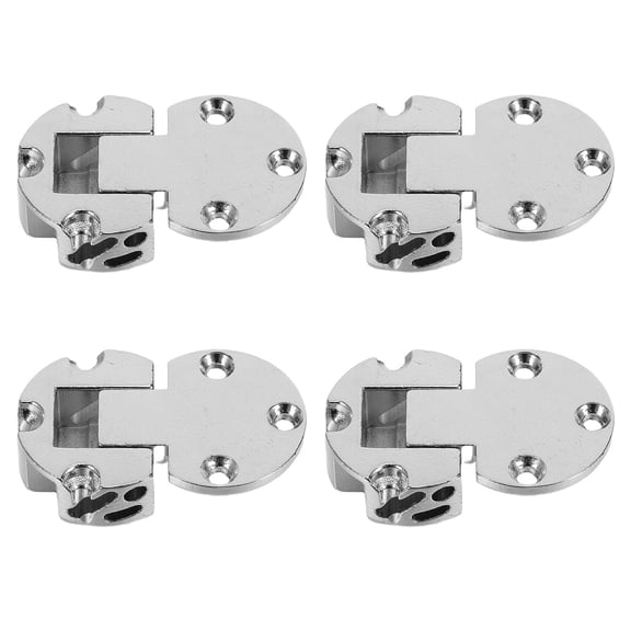 BESTYASH 4Pcs Heavy Duty Folding Table Hinges Plated Silver Zinc Alloy for Kitchen Cabinets and Wall Mount Tables