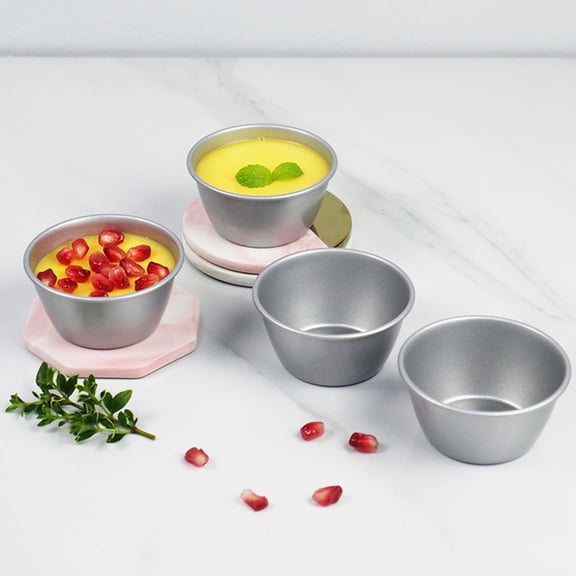 BESTYASH 4-Piece Household Pudding Mold Set with Smooth Design, Baking Molds for Family Desserts and Homemade Treats