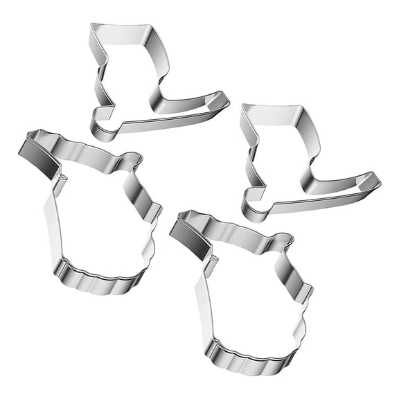 BESTYASH 4-Piece Independence Day Cookie Cutter Set Stainless Steel Patriotic Cake Mold for Baking