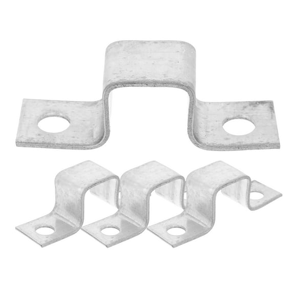 BESTYASH 4Pcs Iron Pipe Strap Clamps Square Tubing Connector U Bracket for Stable Tube Installation