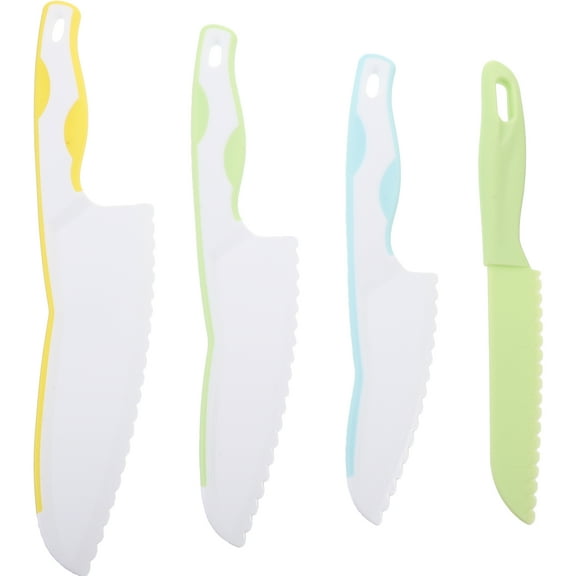 BESTYASH 4Pcs Kids Cutlery Vegetable Chopper Plastic for Family Gathering with Hand Dexterity Training