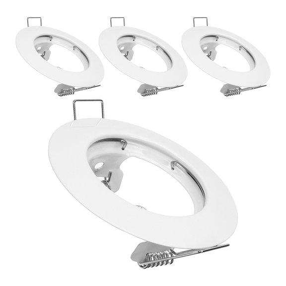 BESTYASH 4Pcs LED Downlight Housing White Matte Finish Recessed Lamp Housing for Home Ceiling Lights