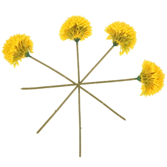 BESTYASH 4Pcs Lifelike Faux Dandelion Artificial Flowers Assorted Colors for Wedding and Home Decor