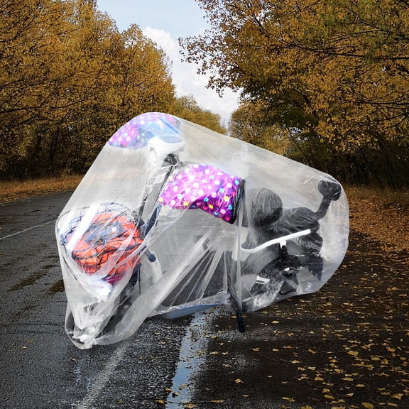 BESTYASH 4Pcs Lightweight Disposable Motorcycle Cover Transparent Bike Protective Shield