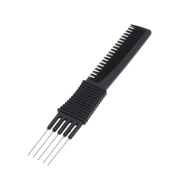 BESTYASH 4Pcs Lightweight Steel Needle Tail Comb Black Hair Hairdressing Comb for Various Hairstyles