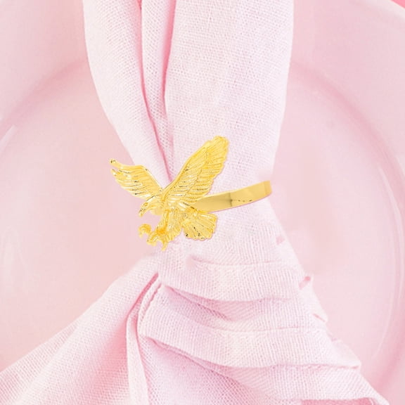 BESTYASH 4pcs Tableware Napkin Rings Eagle Shape Zinc Alloy Utensil Securer Adults Home Use