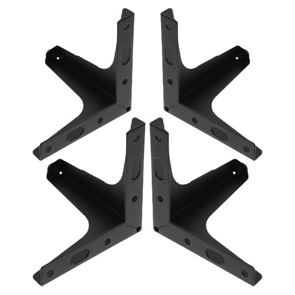 BESTYASH 4Pcs Modern Black Metal Furniture Support Feet Triangle Style for Tables