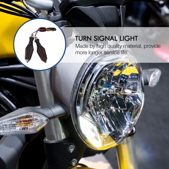 BESTYASH 4-Pack Motorcycle LED Turn Signal Lights, Assorted Colors, Easy Installation, Multi-Purpose Driving Bulbs