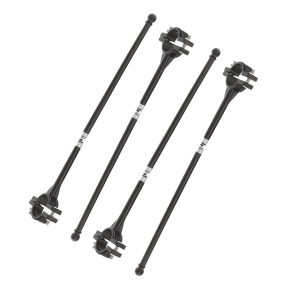 BESTYASH 4Pcs Black Bike Flag Poles with Metal Handlebar Holders for Outdoor Cycling Accessories