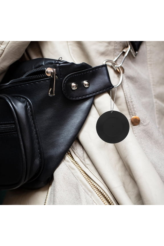 4Pcs Musical Keychain Black Vinyl Record Design Durable ABS Material for Bag and Purse Charms