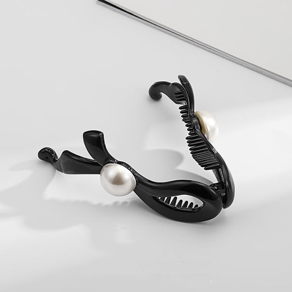 BESTYASH 4Pcs NonSlip Banana Hair Clips Fashionable Black Hair Styling for Girls Weddings