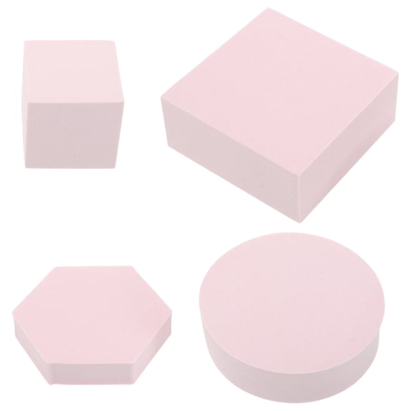 BESTYASH 4Pcs Pink Geometric Cube Photo Props Set Foam Blocks for Home Photography Accessories