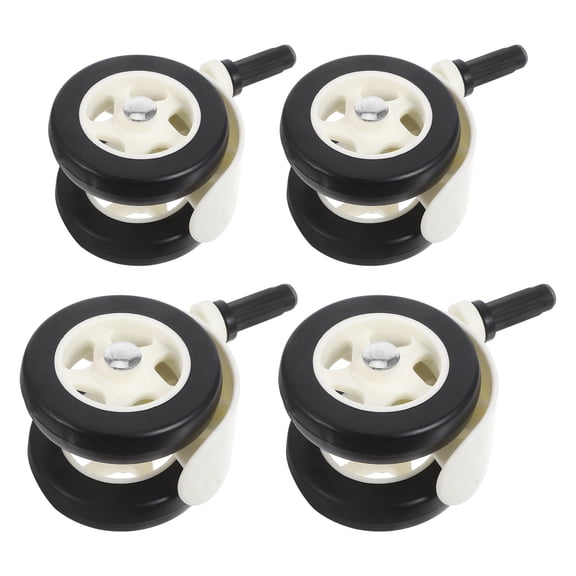 BESTYASH 4Pcs Replacement Plastic Pushchair Wheels Set with Silent Swivel Casters for Smooth and Quiet Use
