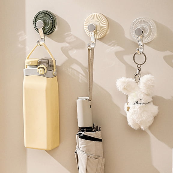 BESTYASH 4Pcs Plastic Suction Cup Wall Hooks Strong Hold for Windows Mirrors Doors Home Use