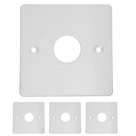 BESTYASH 4Pcs Plated Silver Metal Switch Cover Plates Blank Outlet Cover Plates for Home Electrical Box