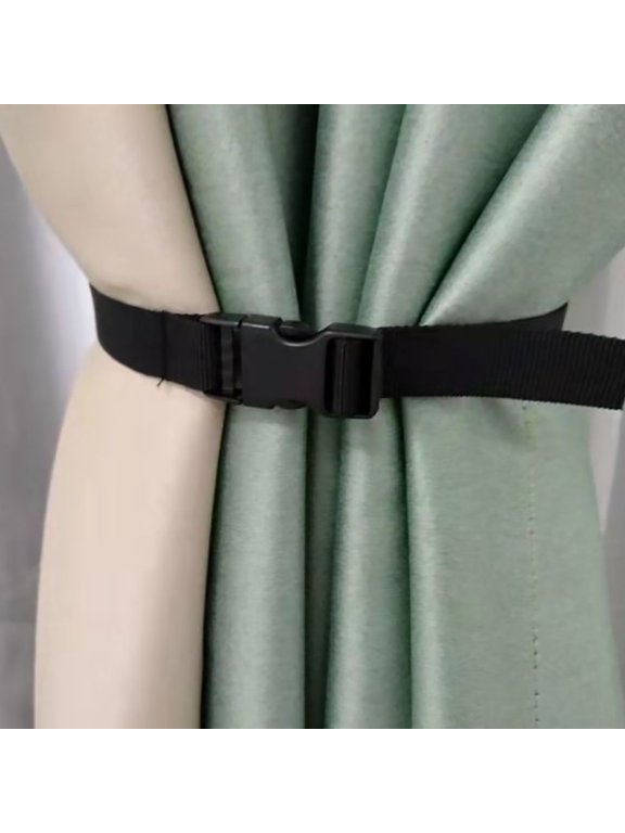 4Pcs Black Adjustable Luggage Belt Straps with Buckle for Outdoor Use