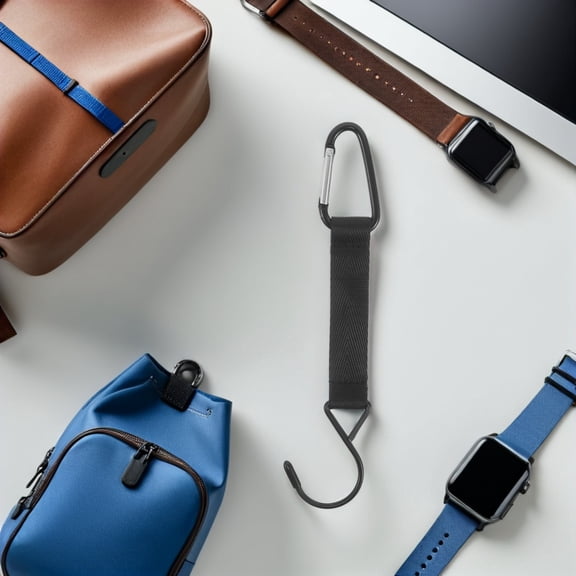 BESTYASH 4Pcs Portable Black Backpack Hooks for Sports Bags Tennis Baseball Soccer Volleyball