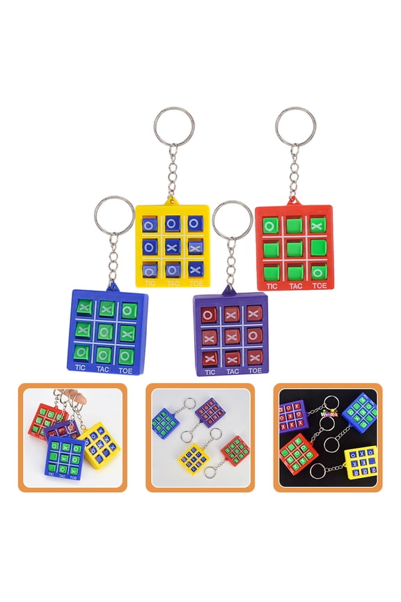 4Pcs Portable Chess Keychains Assorted Colors Lightweight Fun Backpack Charms