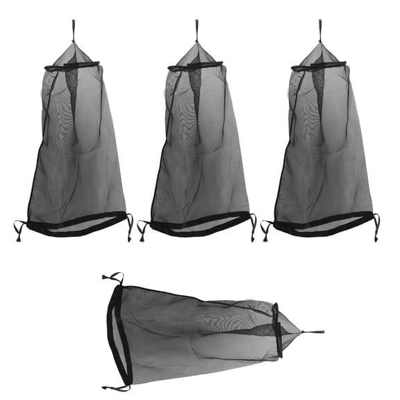 BESTYASH 4Pcs Portable Black Wig Storage Organizer Bags with Dust Proof Design