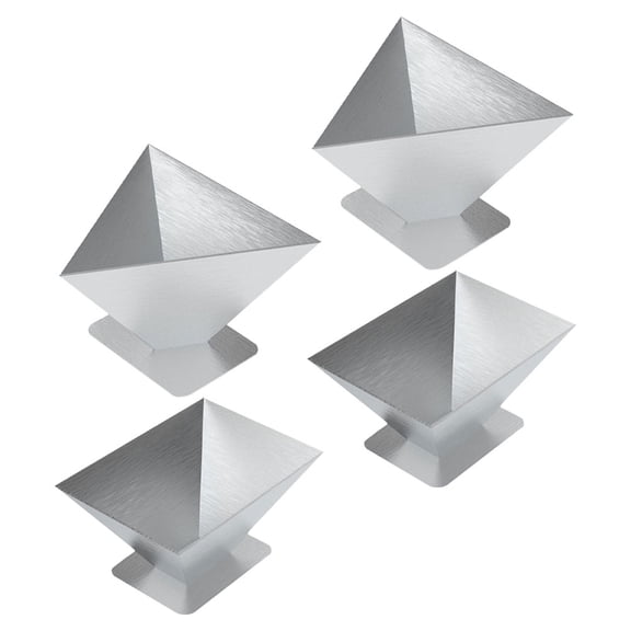 BESTYASH 4Pcs Pyramid Cake Mold Stainless Steel Rice Shaper for Festival and Home Kitchen