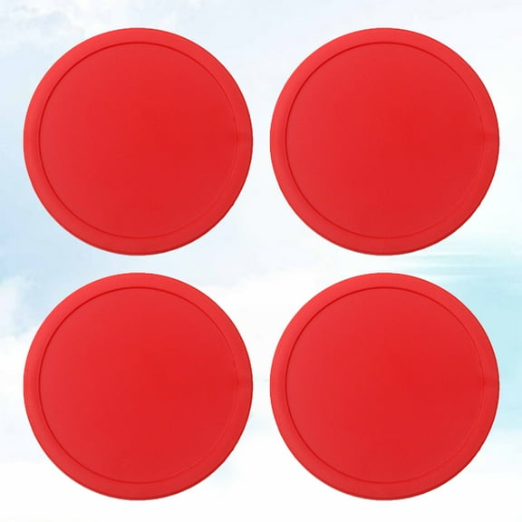 BESTYASH 4Pcs Red Hockey Handles Paddles Replacement Comfortable Design for Air Hockey Supplies