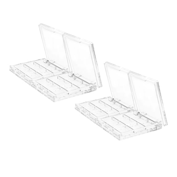 BESTYASH 4Pcs Empty Makeup Palette Transparent Plastic Compact Cosmetic Holder for Refill