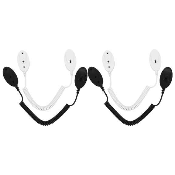 BESTYASH 4Pcs Remote Control Holders with Adhesive Self Adhesive Hooks and Retractable Security Spring Cable
