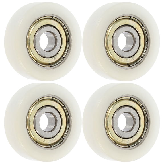 BESTYASH 4-Pack Heavy Duty Nylon Guide Wheel Bearing Pulley Set for Drawer and Cabinet Replacement, White